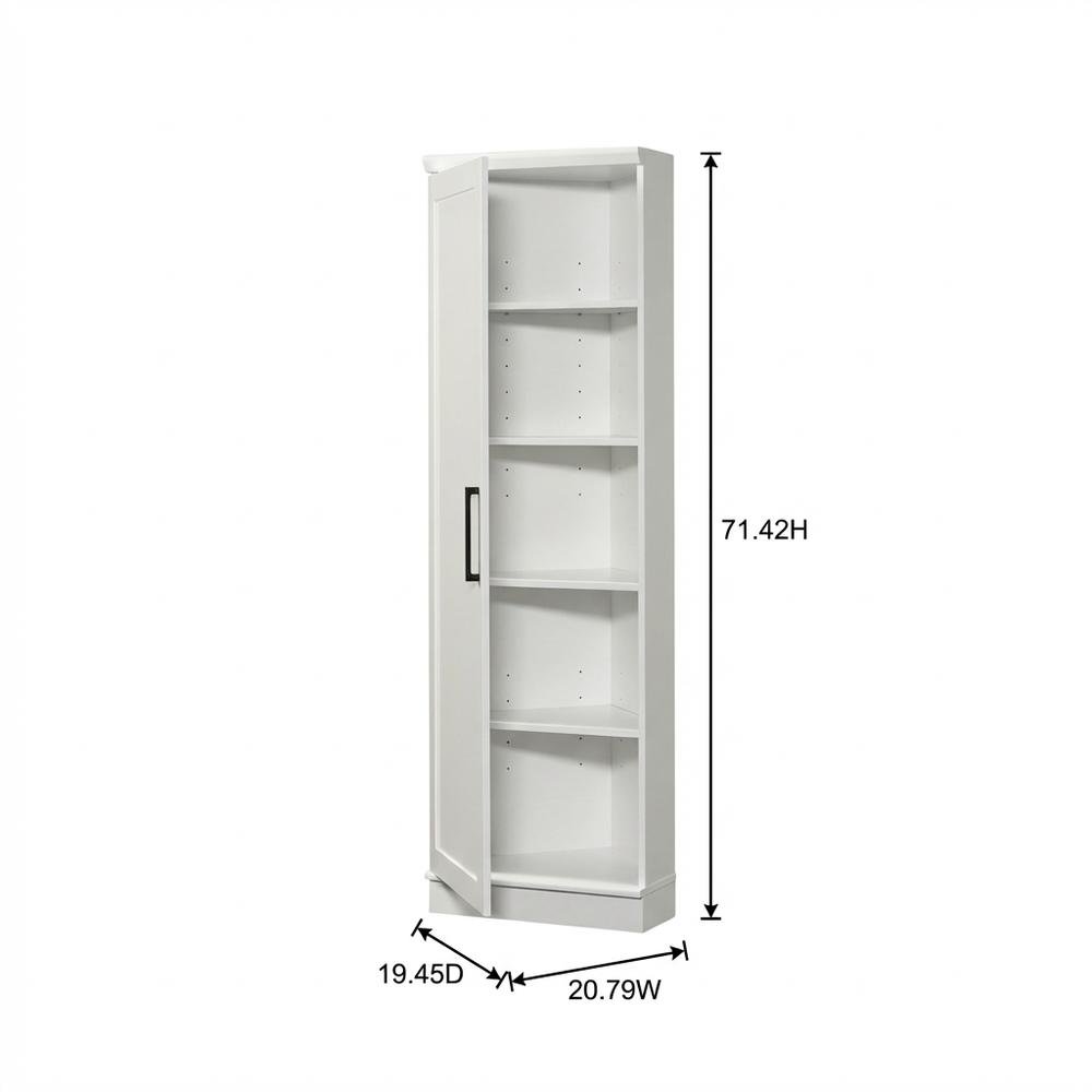 White Storage Cabinet With Soft Finish And Contemporary Style