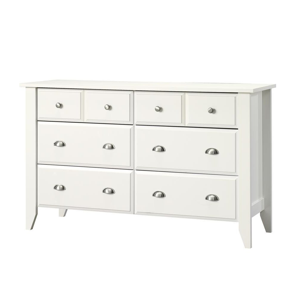 White Bedroom Dresser with Spacious Drawers for Storage and Organization