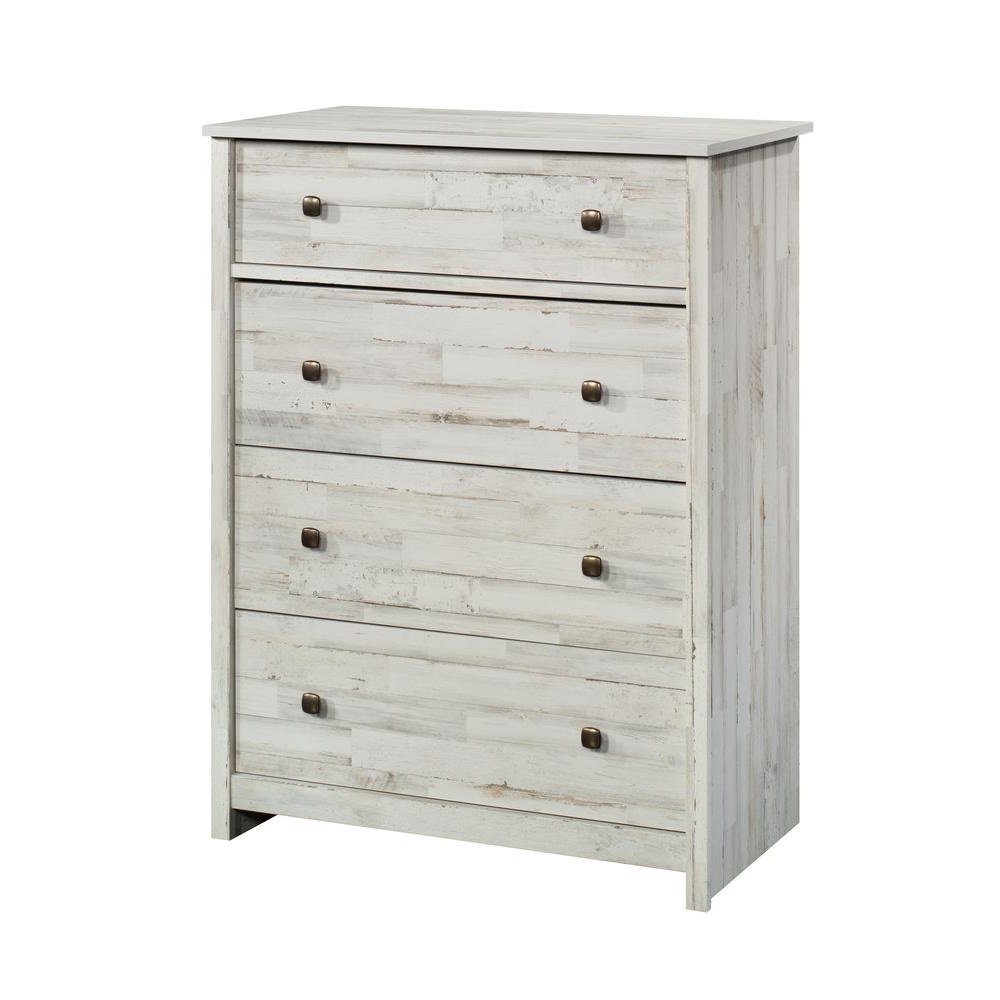 White 4-Drawer Bedroom Chest for Clothing Storage with Easy Setup Design
