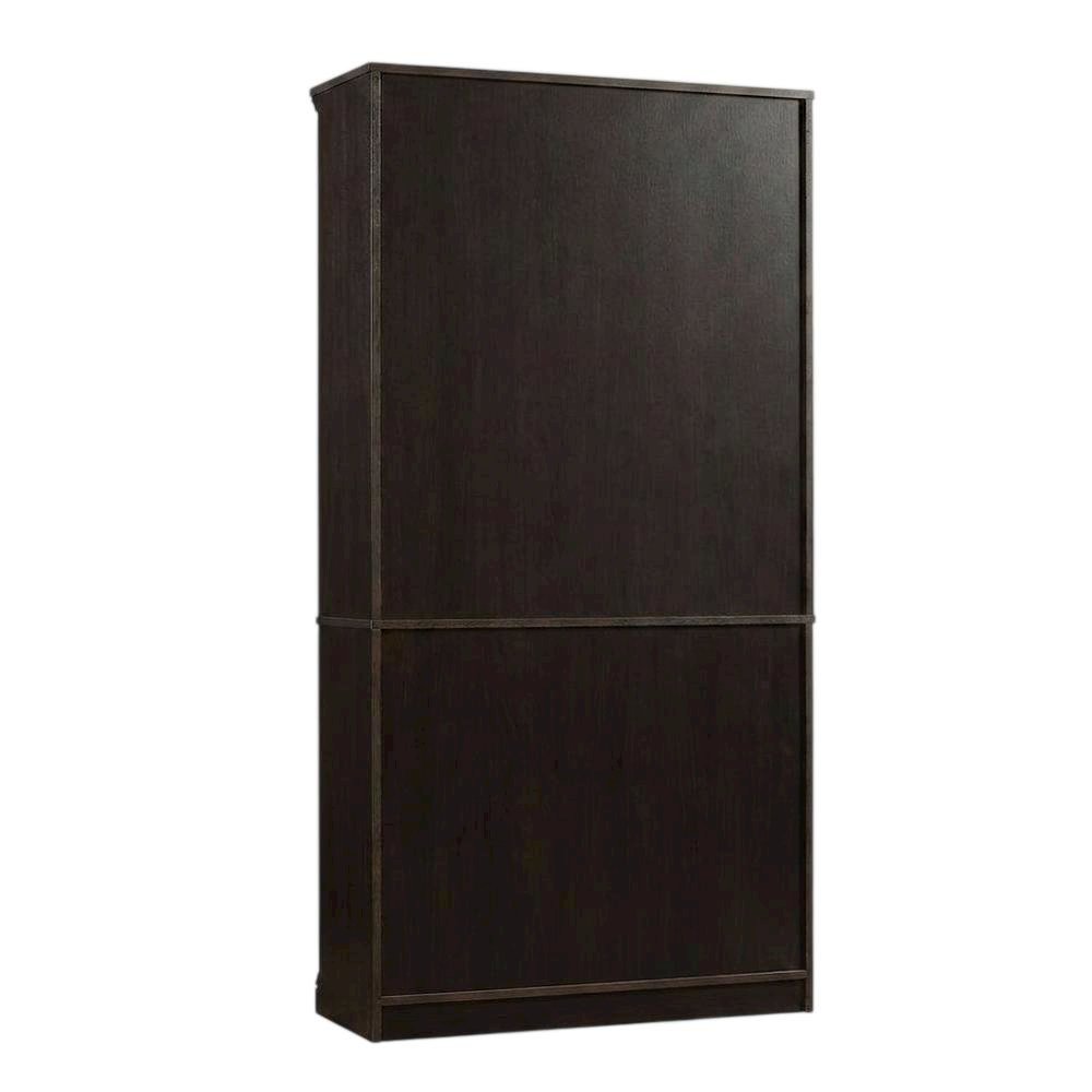 Estate Black Storage Bookcase with Multiple Shelves and Durable Construction