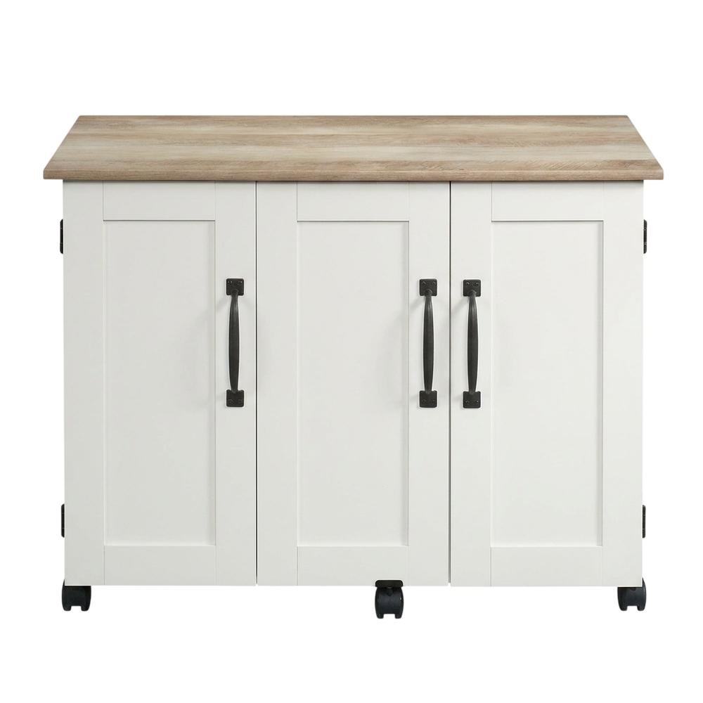 White craft and hobby storage unit with soft finish for organizing supplies