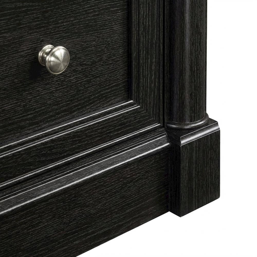 Wood Executive Desk With Wind Oak Finish And Traditional Style