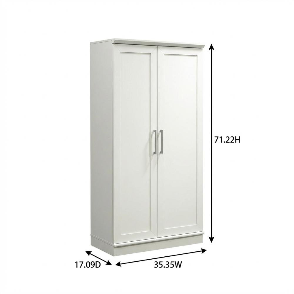 White Storage Cabinet With Coastal Cottage And Shabby Chic Style