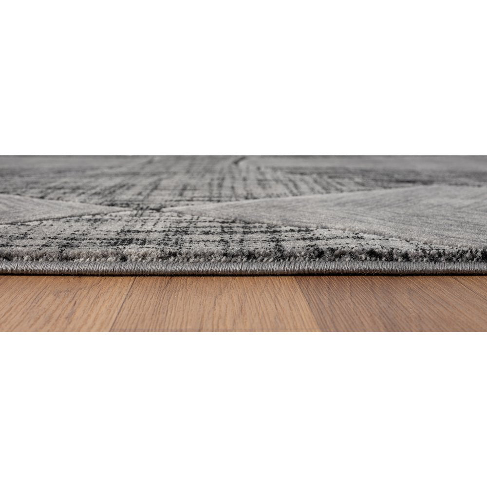 Alexia 09 Modern Geometric Area Rug – Gray & Charcoal