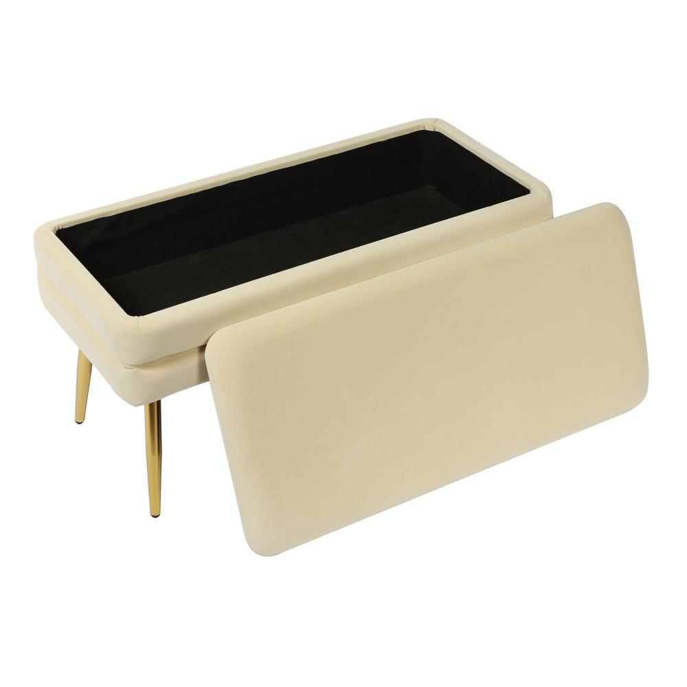 Elegant Velvet Storage Bench, Belen Kox