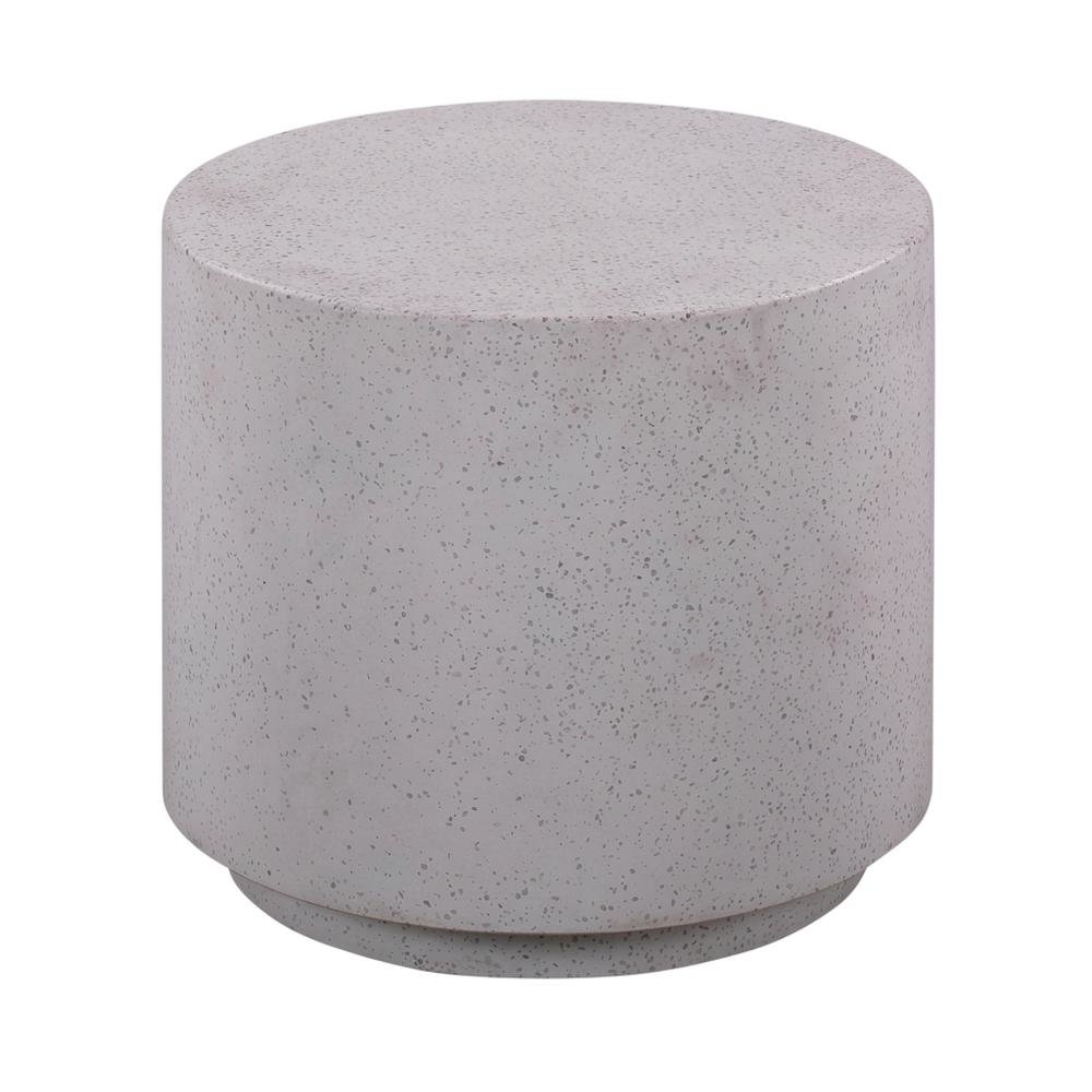 Speckled Terrazzo Side Table with Adjustable Shelf and Modern Design