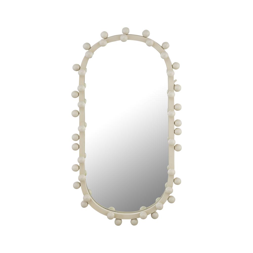 Ivory Bubble Oval Wall Mirror, Belen Kox