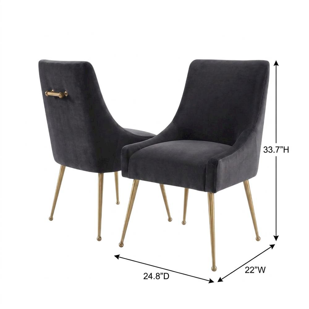 Velvet-Upholstered Accent Chair with Gold Stainless Steel Legs for Living Room