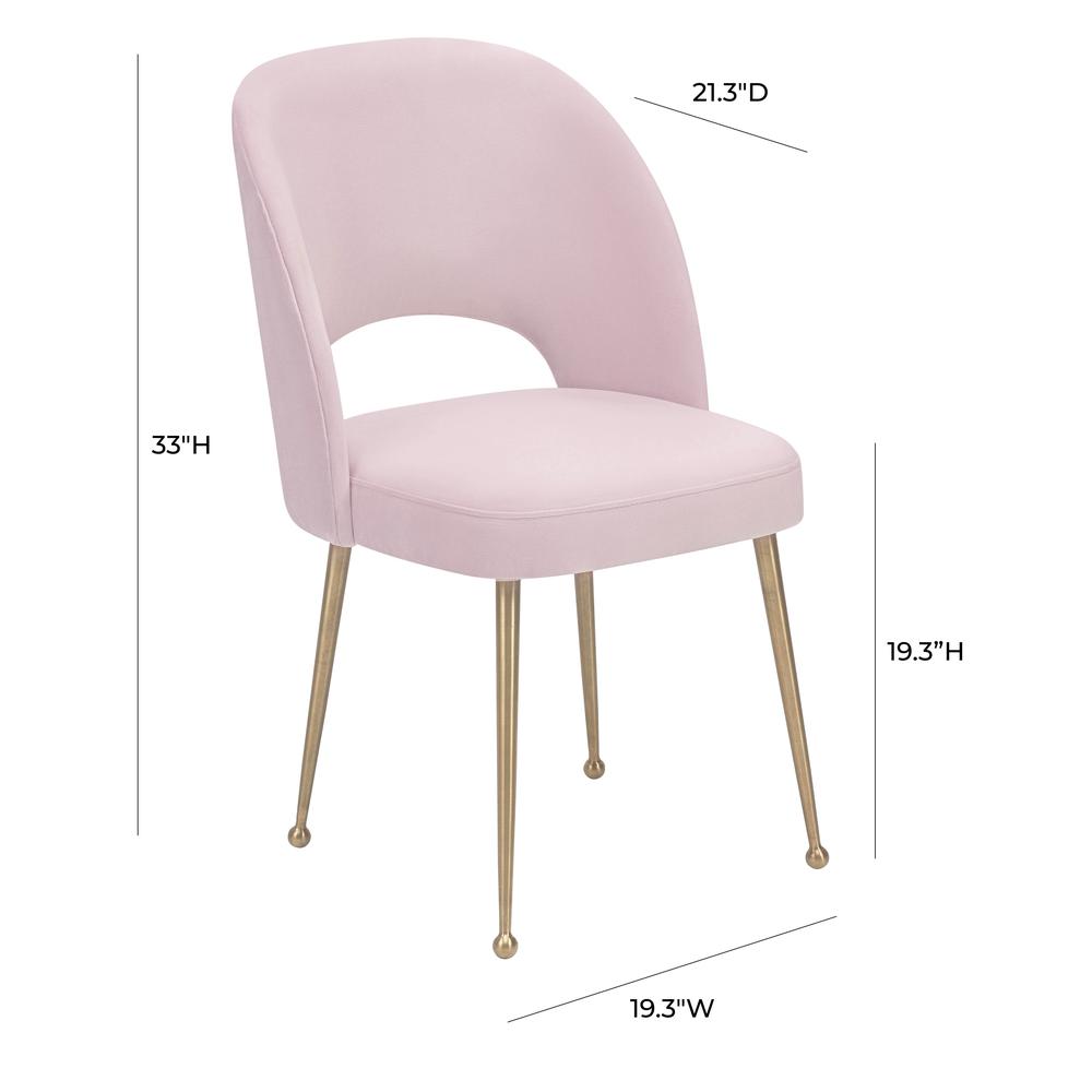 Mid Century Modern Blush Velvet Chair, Belen Kox