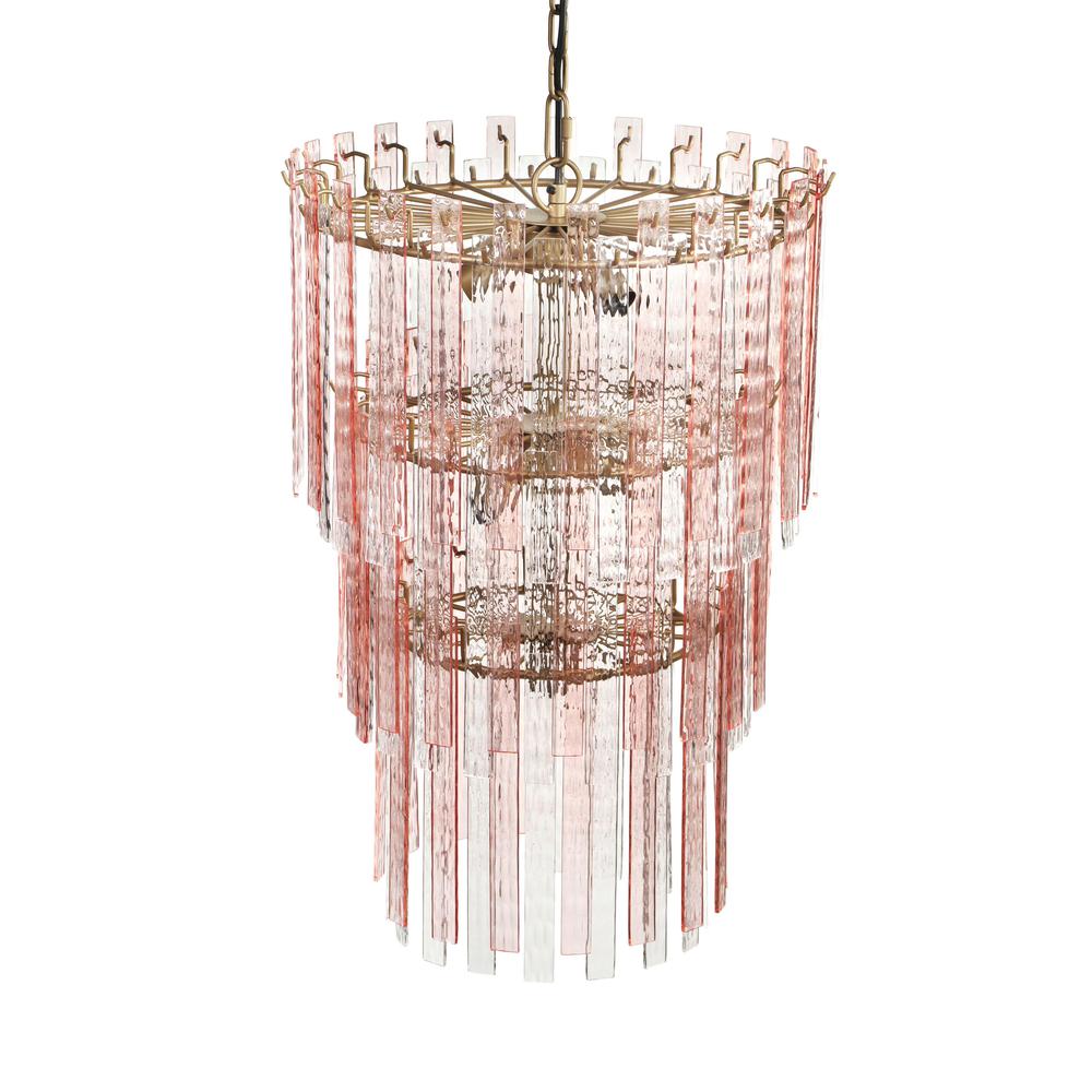 Elegant Pink Acrylic Chandelier, Belen Kox