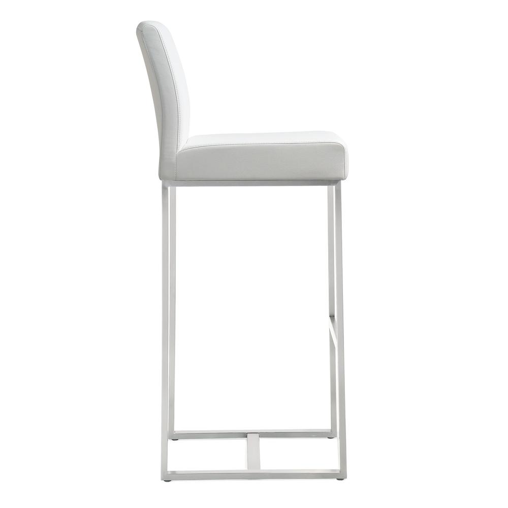 White Stainless Steel Barstool Set, Belen Kox