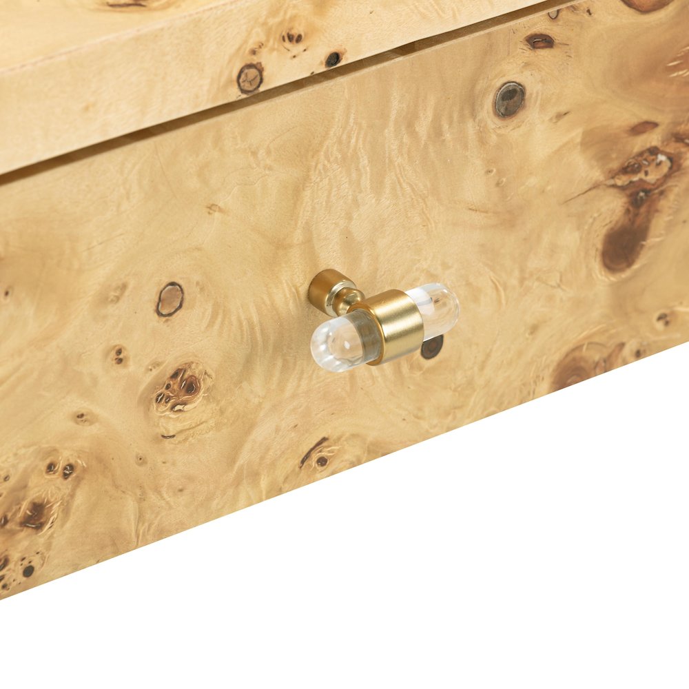 Brandyss Natural Burl Console Table