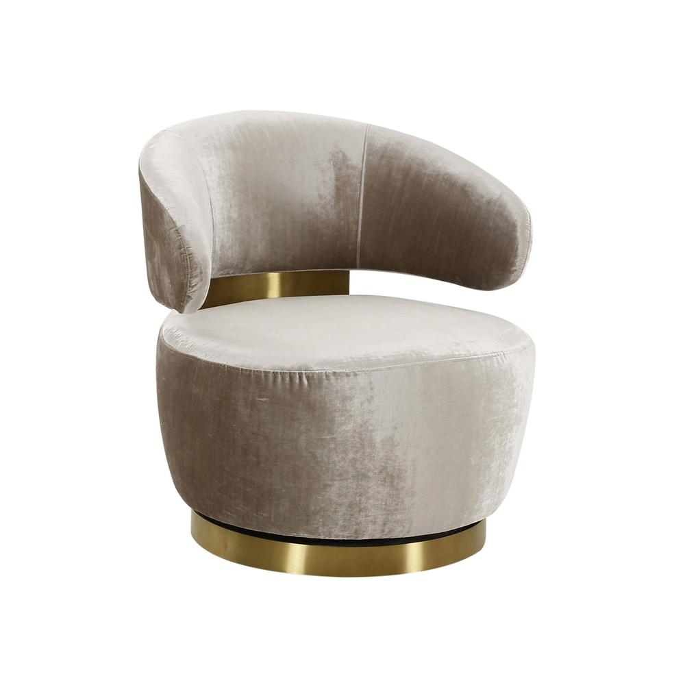 Luxurious Champagne Velvet Chair, Belen Kox