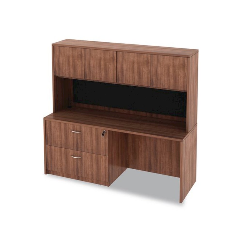 Alera Valencia Series Lateral File, 2 Legal/Letter-Size File Drawers, Modern Walnut, 34" x 22.75" x 29.5"