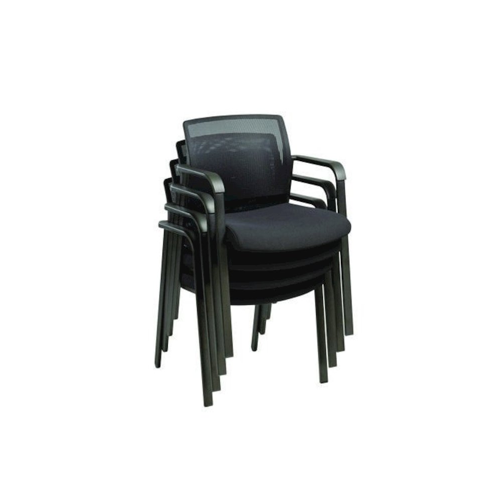 Alera Elgar Fabric Guest Chair, 24.41 x 22.64 x 31.73, Black Seat, Black Back, Black Base