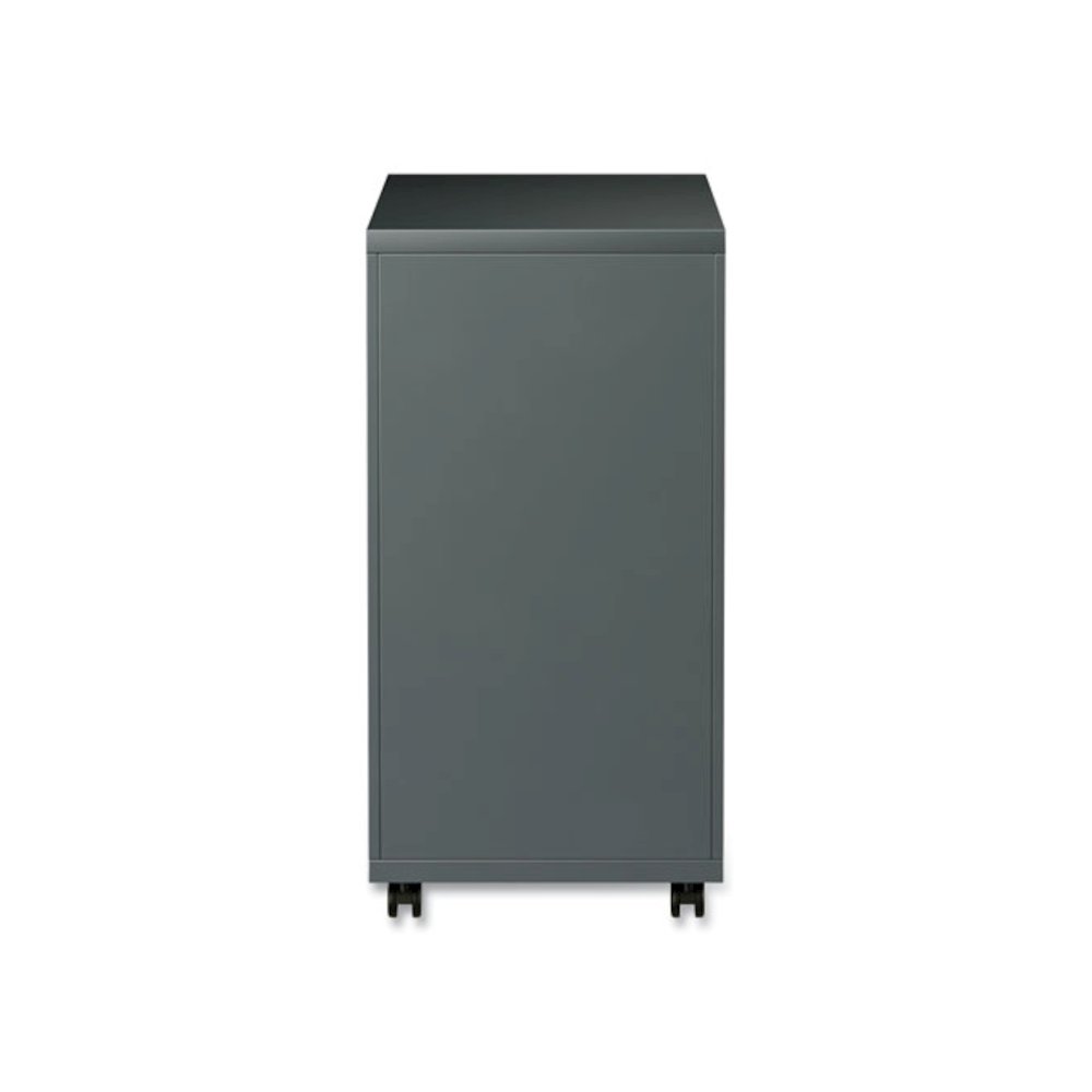 File Pedestal with Full-Length Pull, Left or Right, 3-Drawers: Box/Box/File, Legal/Letter, Charcoal, 14.96" x 19.29" x 27.75"
