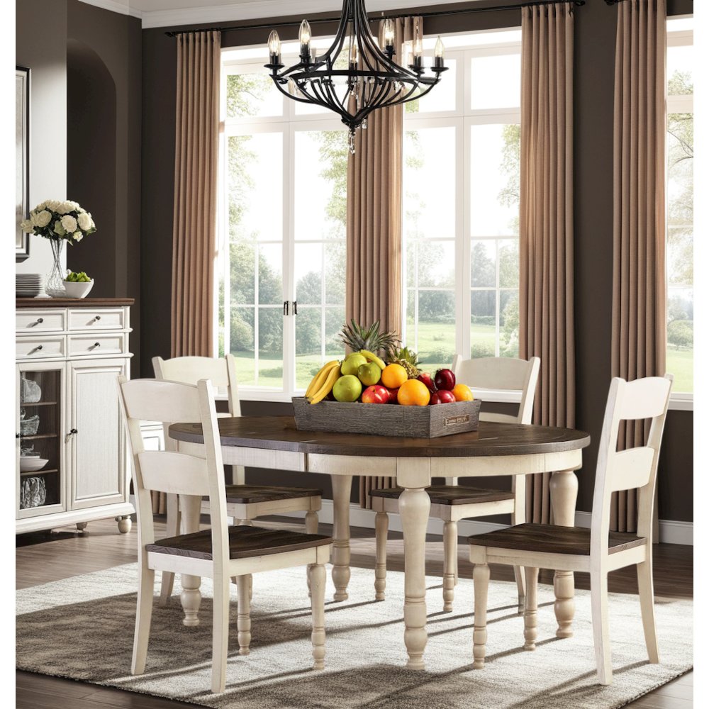 White Pine Ladderback Dining Chairs Set of 2 with Sturdy Plywood Construction