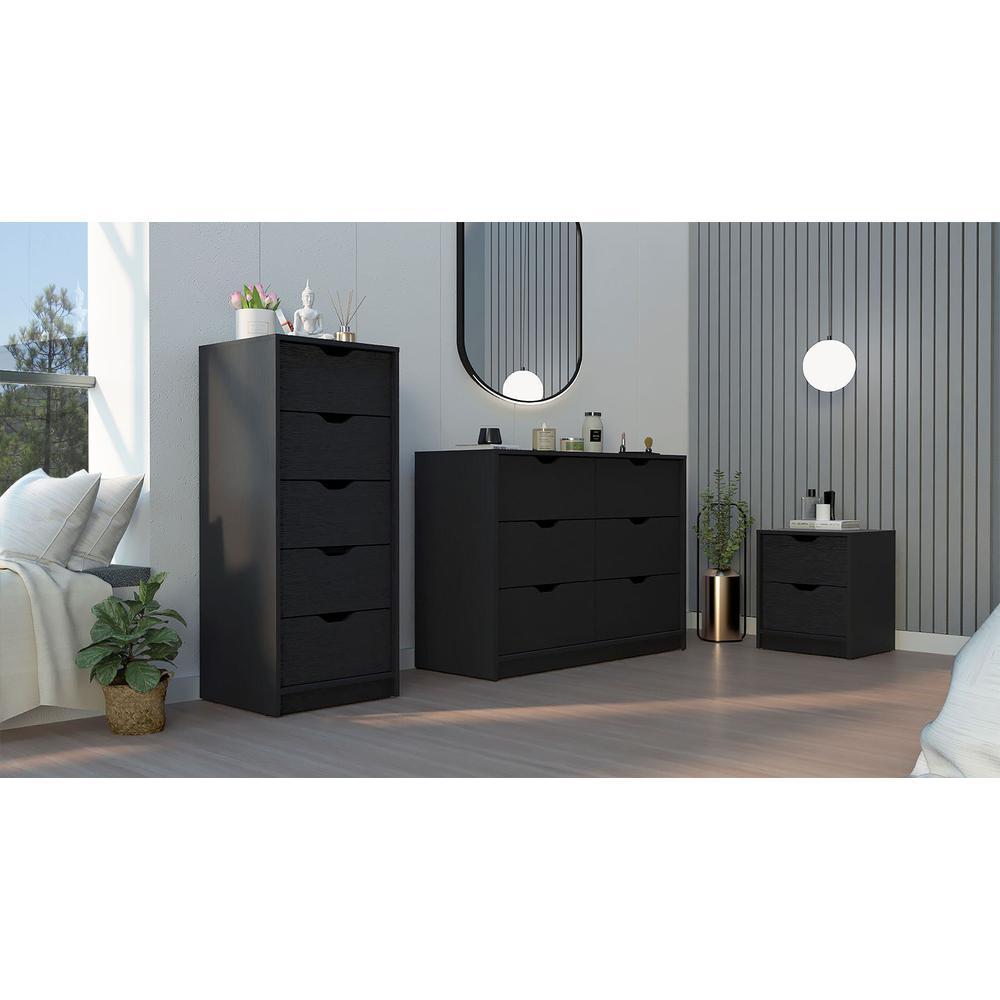 Stockley 3 Piece Bedroom Set, Nightstand + Dresser + Dresser Narrow