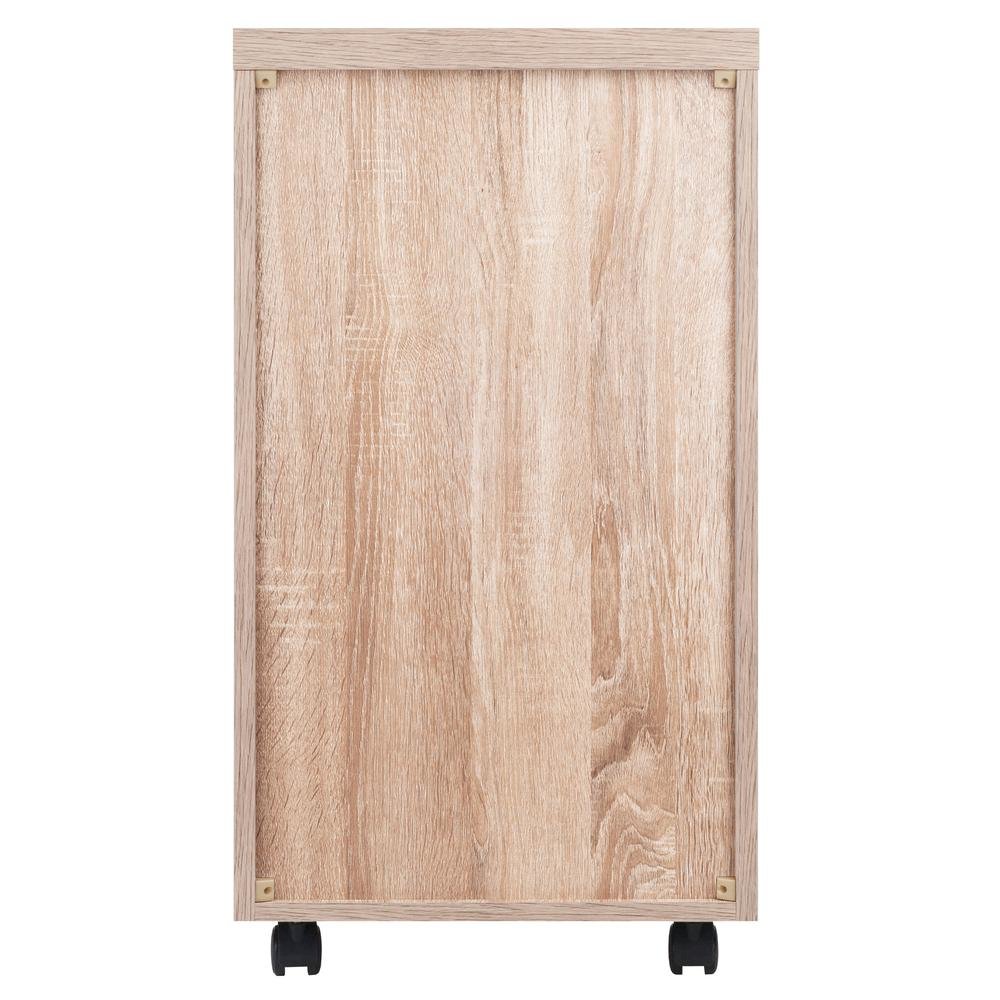 FurniFact Reclaimed Wood & White 5-Drawer File Cabinet