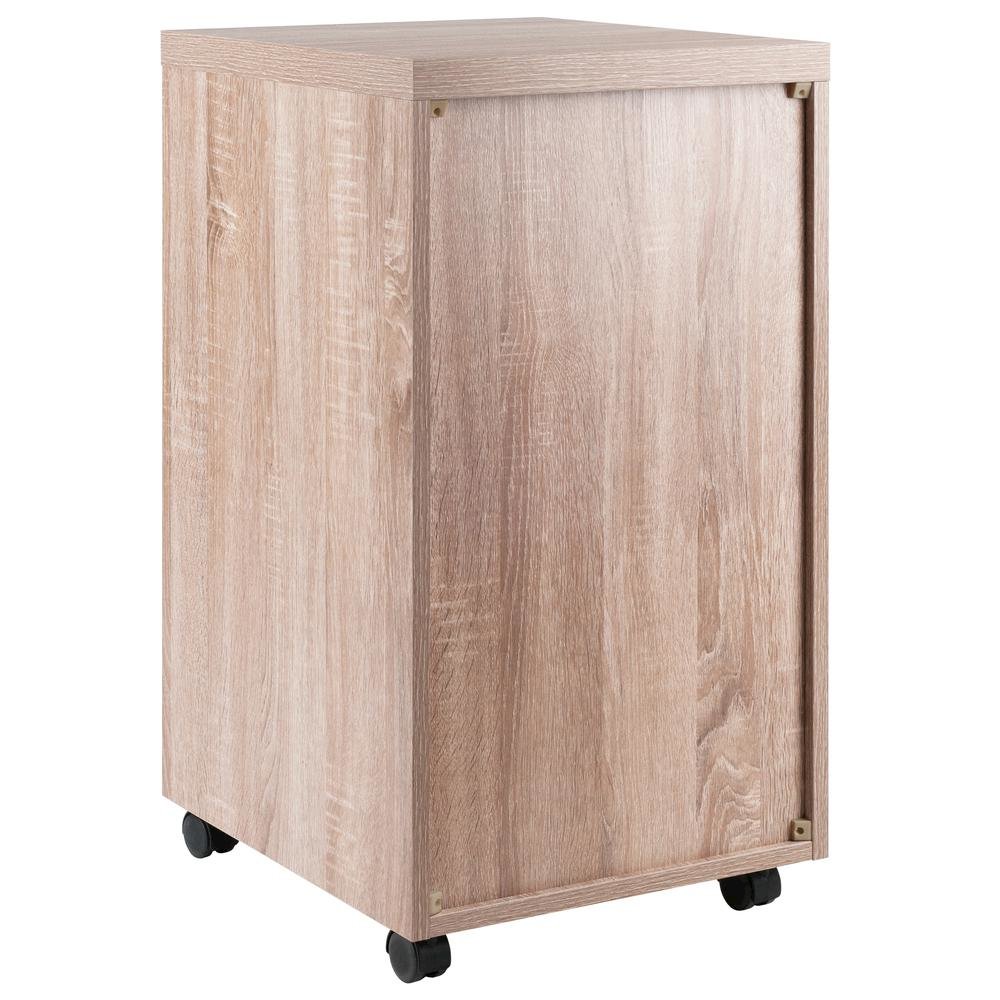 FurniFact Reclaimed Wood & White 5-Drawer File Cabinet