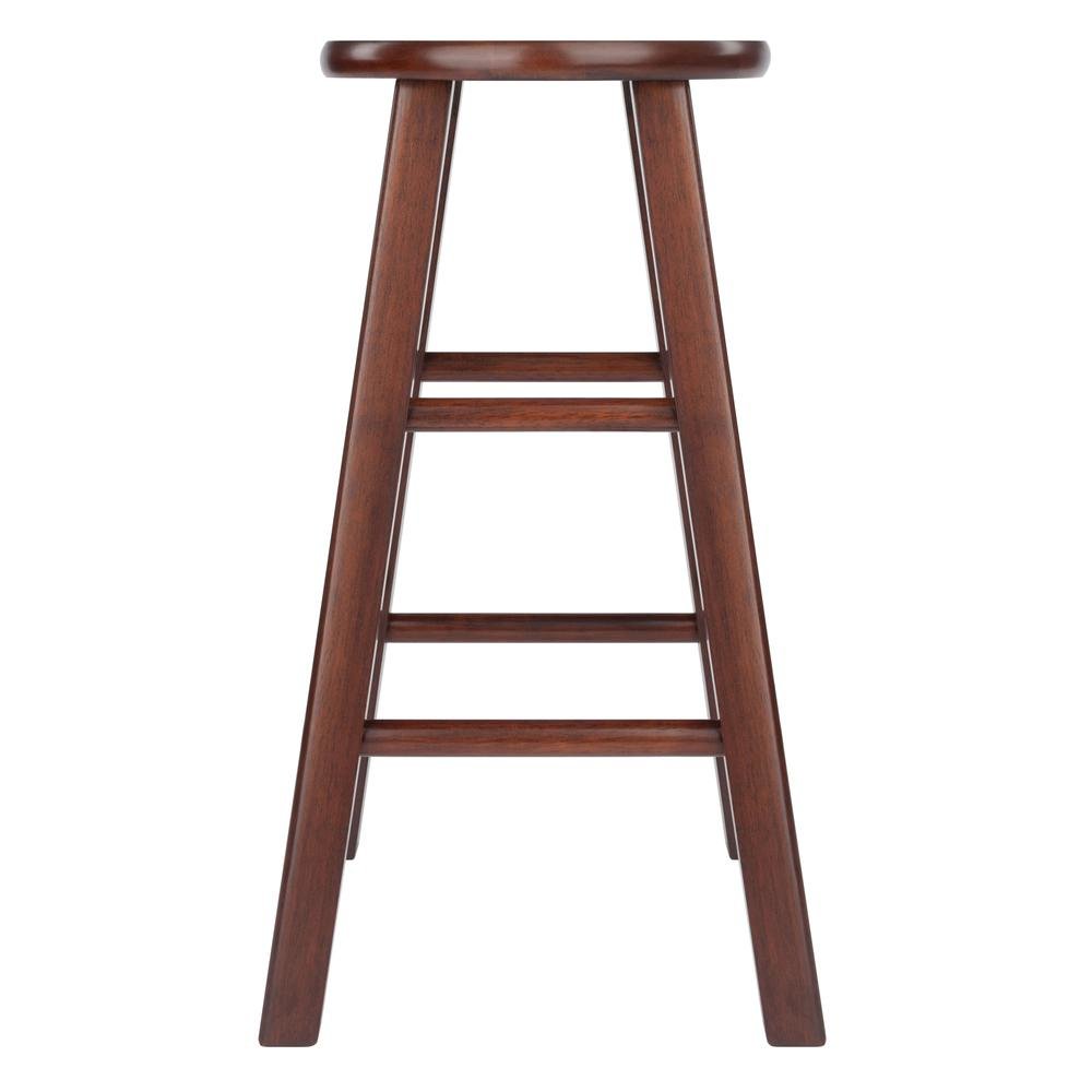 Walnut Solid Wood Kitchen Stools Set of 2, Bar Chairs for Counter Seating