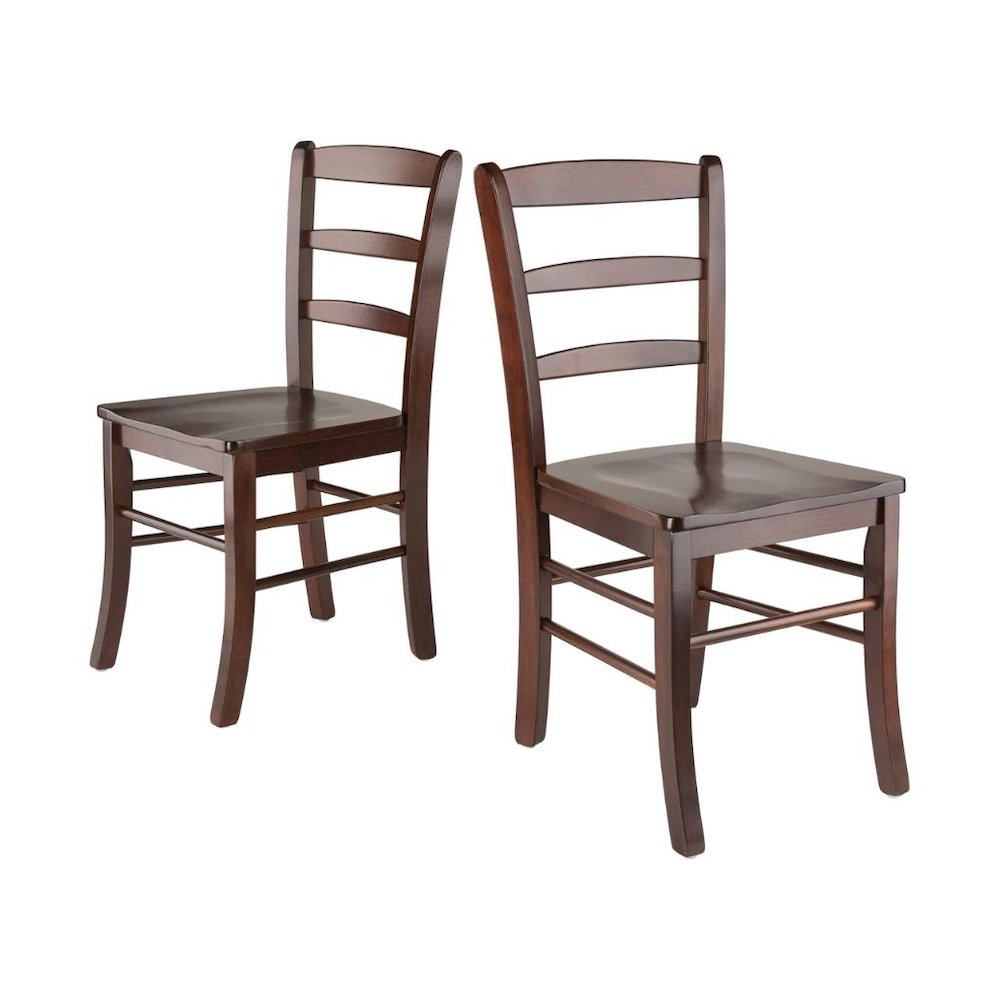 Solid Wood Drop Leaf Dining Table Set For 2 With Chairs In Walnut Finish