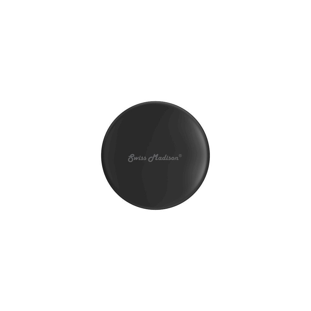 Ceramic Bathroom Sink Non-Overflow Pop Up Drain in Matte Black