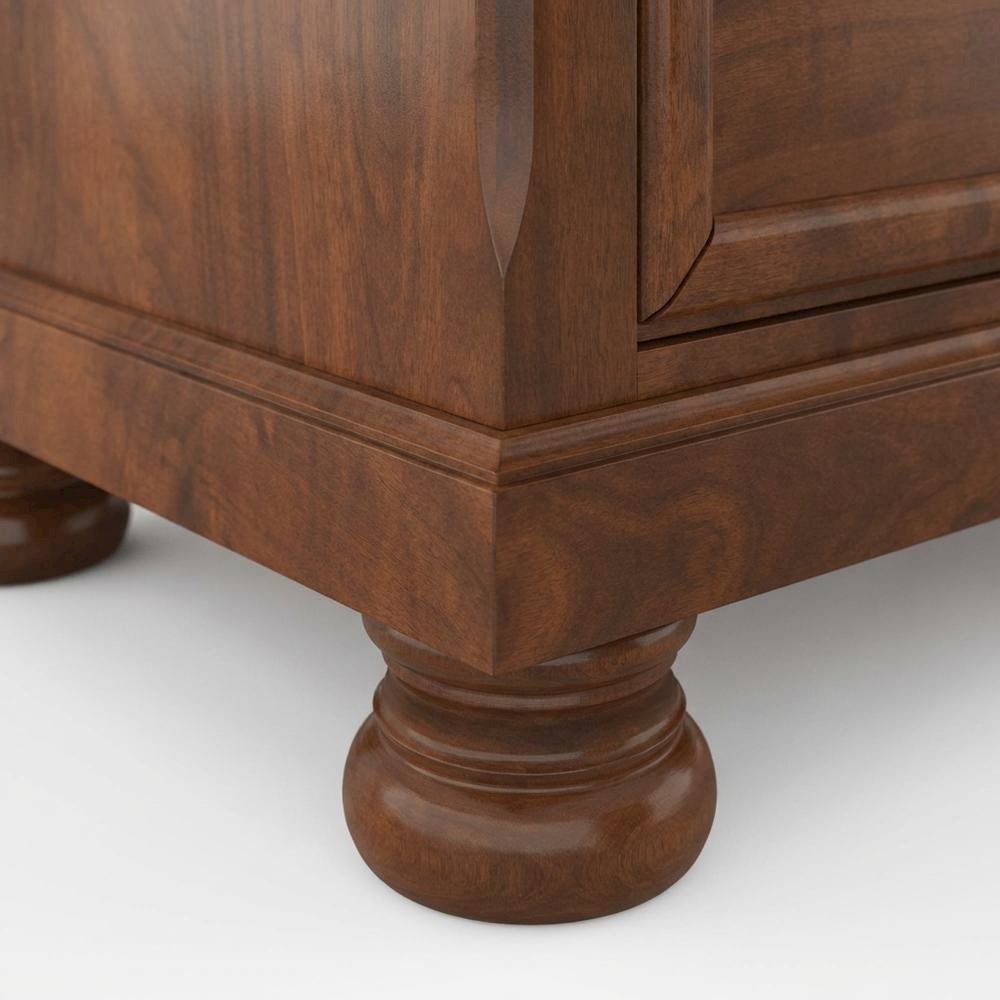 Cherry Nightstand with Storage Drawer and Smooth Finish