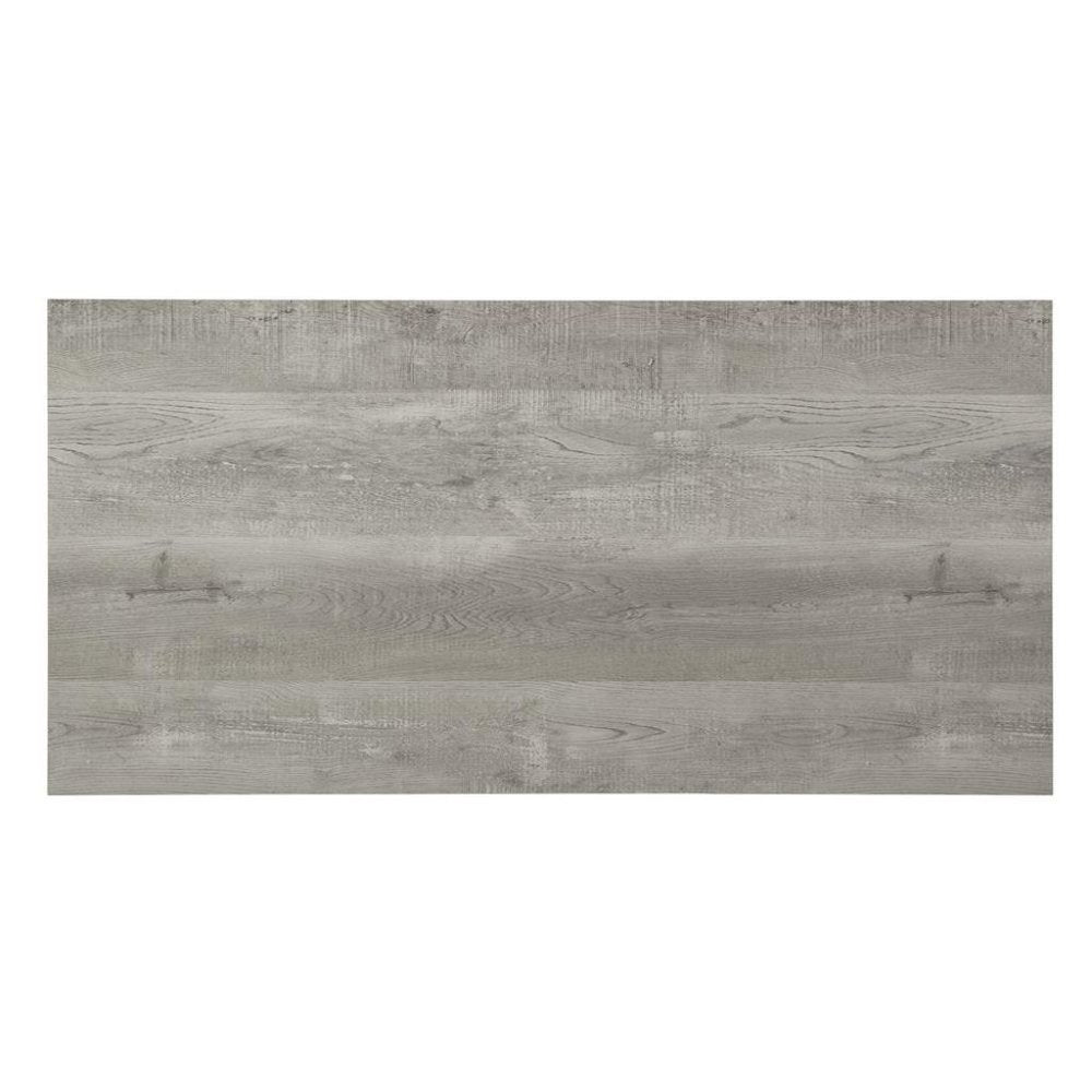 Gray Wood Desk with Storage – Computer Work Table with Drawer and Shelf
