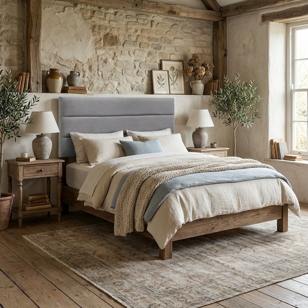 Light Gray Twin Headboard with Durable Finish and Classic Design for Bedroom