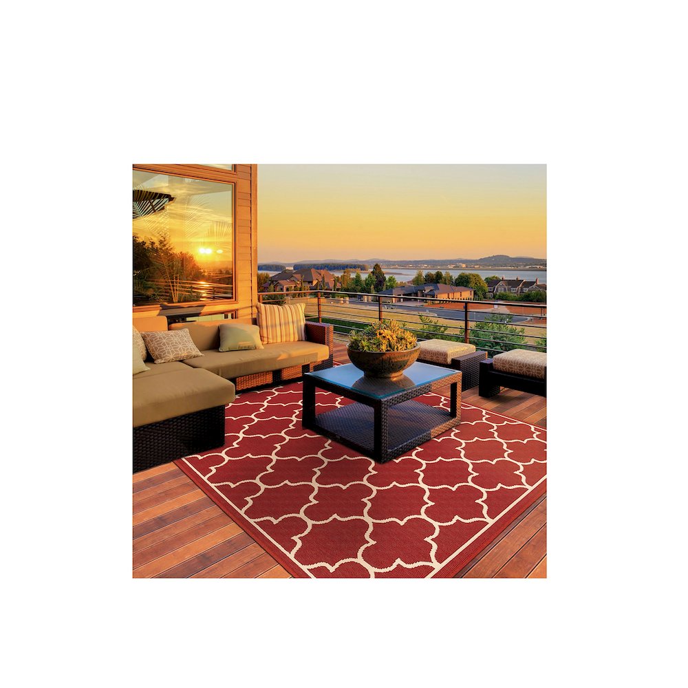 MERIDIAN Red 7'10 Area Rug