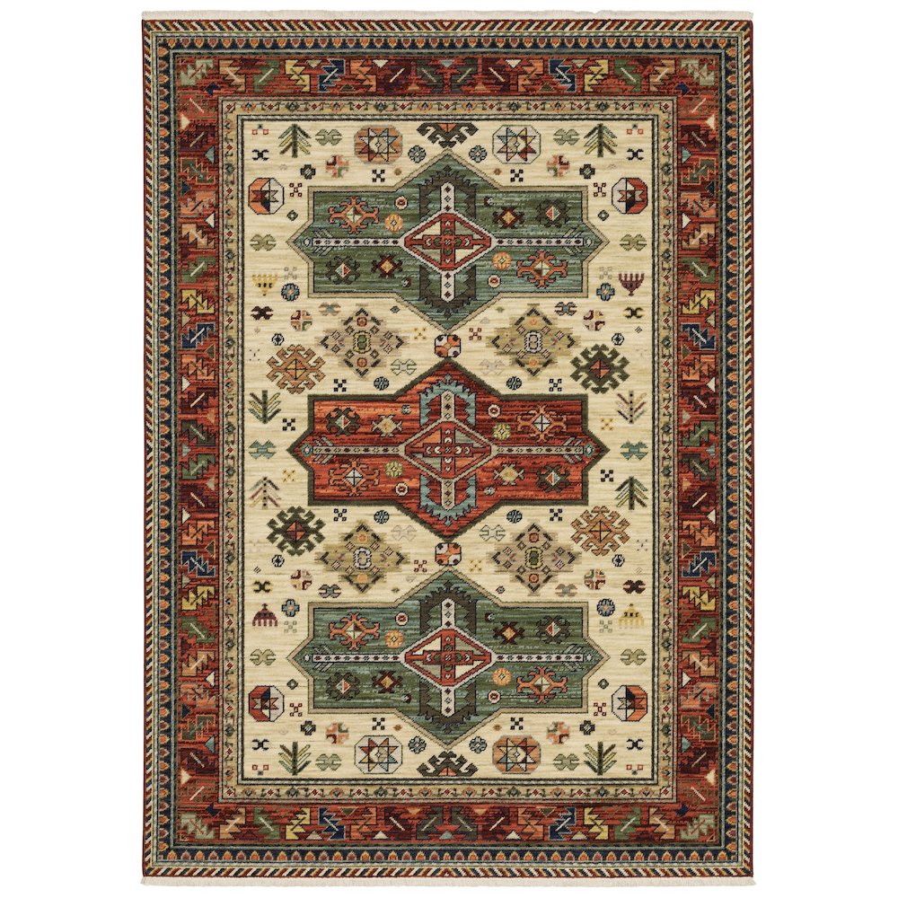 LILIHAN Red 3' 3 X 5' Area Rug