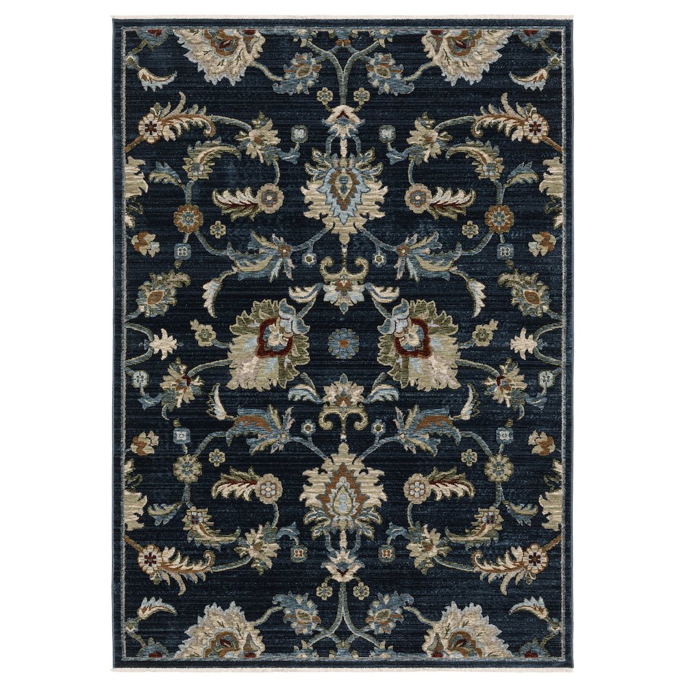 5X8 Casual Rug Made of Polyester, Blue color