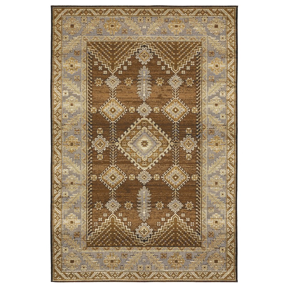 8X11 Outdoor Rug Made of Polypropylene, Brown color