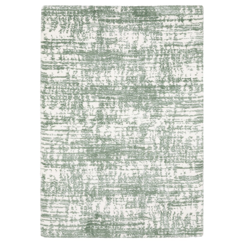 8X11 Casual Rug Made of Polyester, Green color