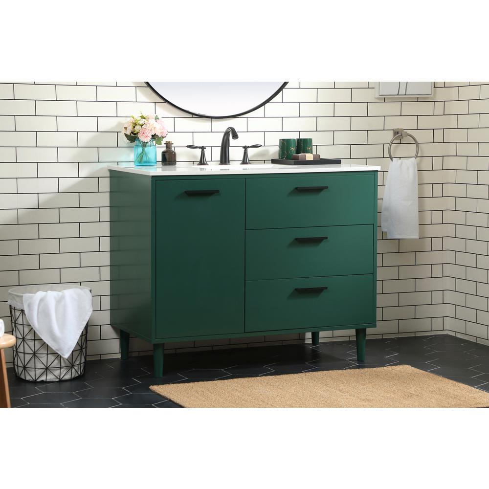 42 inch bathroom vanity in Green