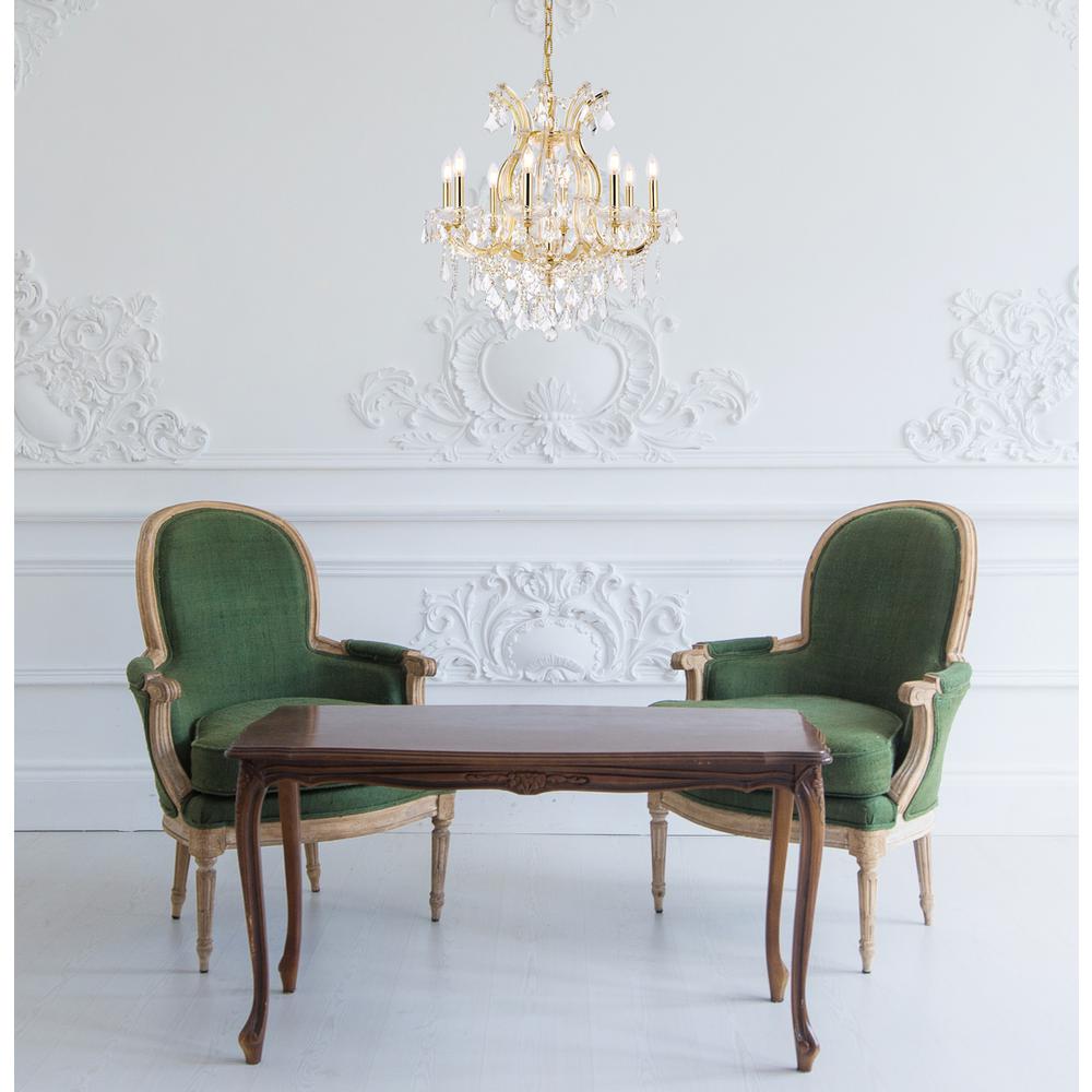 Maria Theresa 9 light Gold Chandelier Clear Royal Cut Crystal