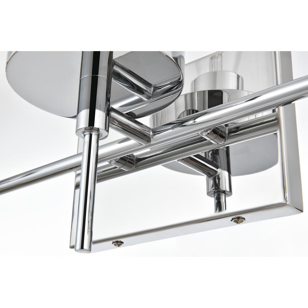 Benny 3 light Chrome and Clear Bath Sconce