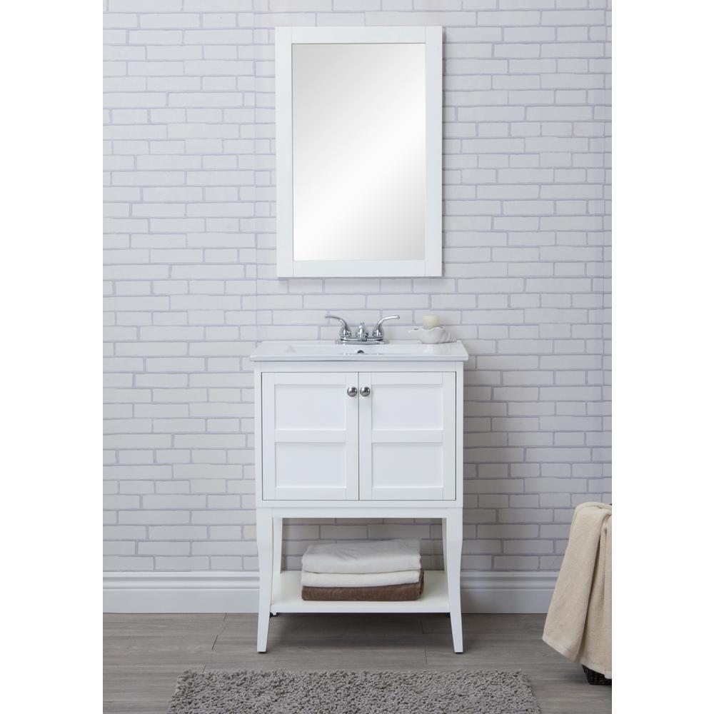 2 Doors Cabinet 24 In. X 18 In. X 34 In. In White
