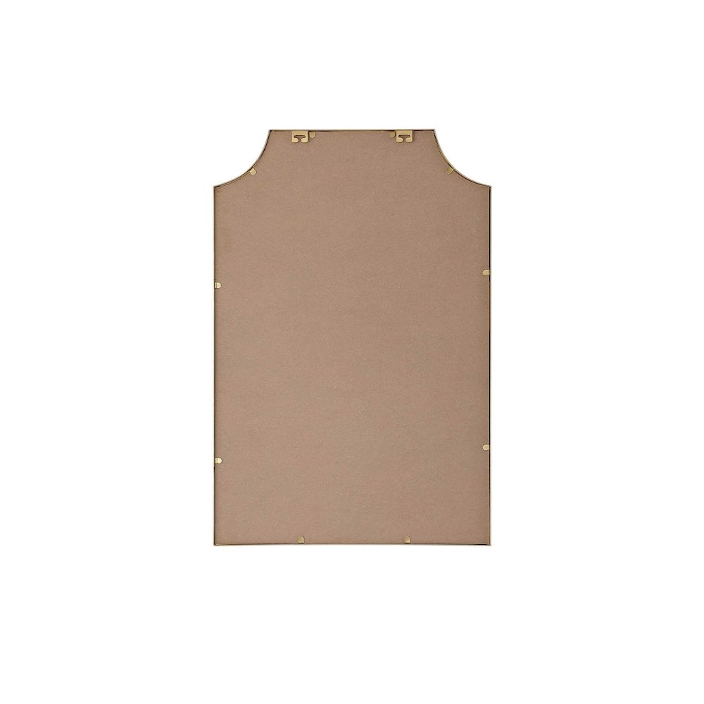 Notched Metal Mirror 24x36 inch in Brass