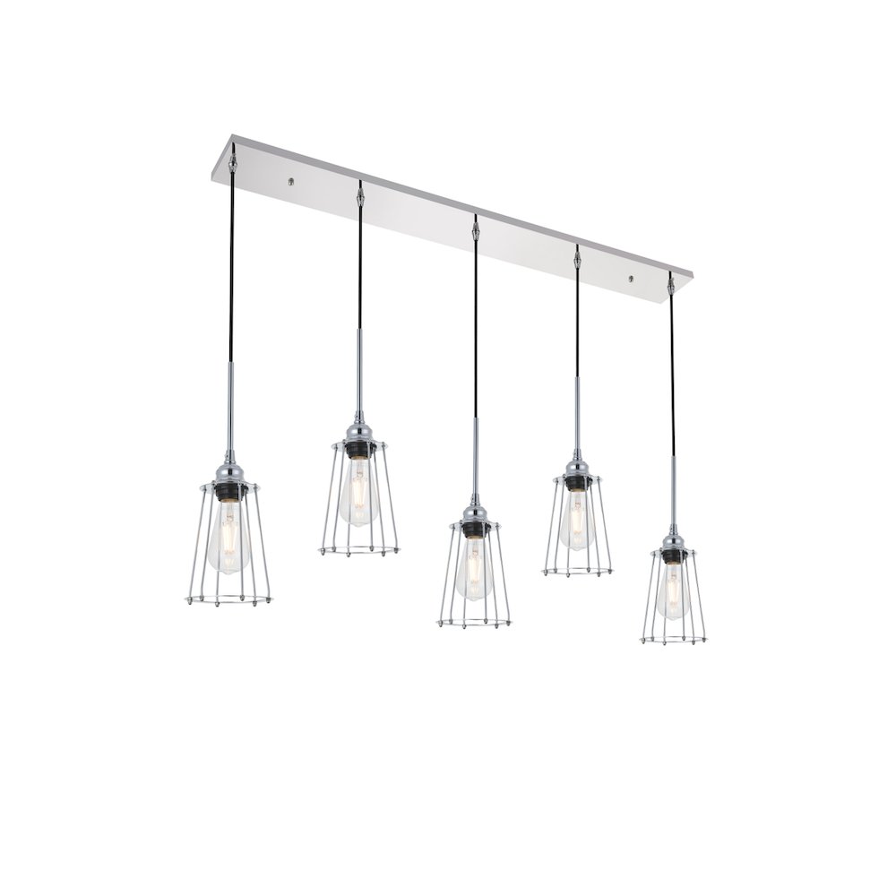 Auspice 5 Light Chrome Pendant