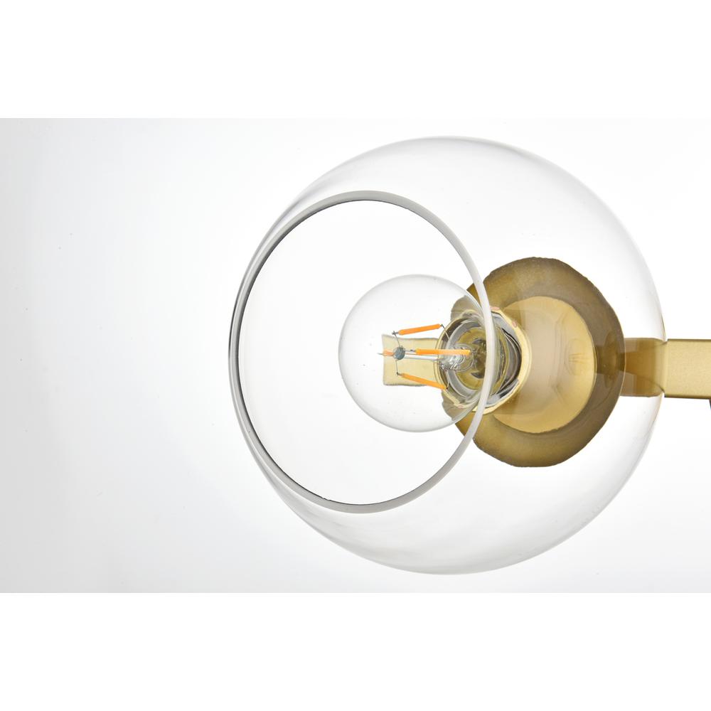 Rogelio 4 light Brass and Clear Bath Sconce