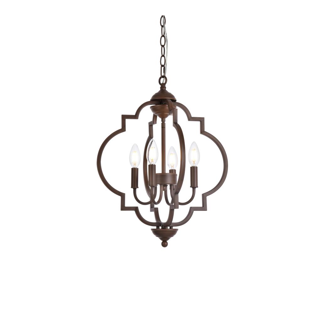Sandara 4 lights pendant in weathered oak