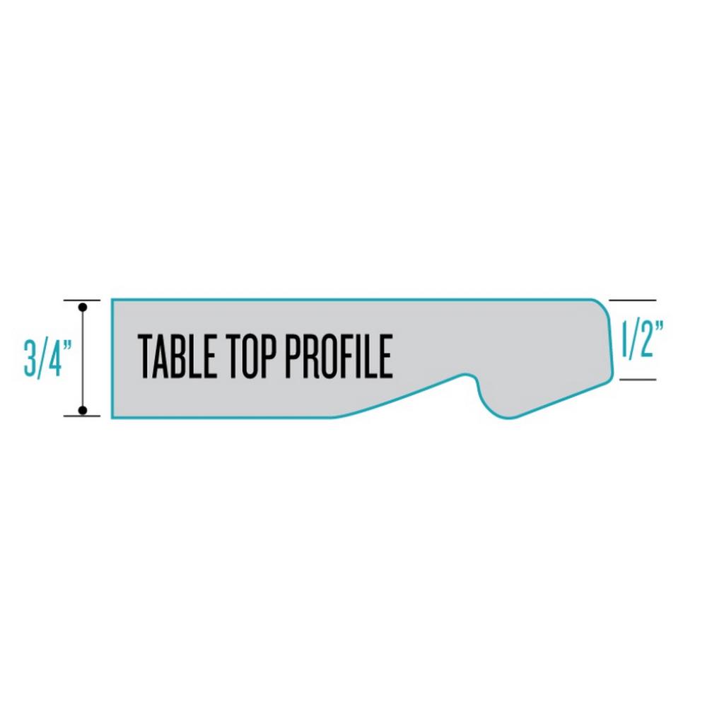 30" Tall OD214 Indoor/Outdoor All-Season Table with 32" x 48" Black Marble Top
