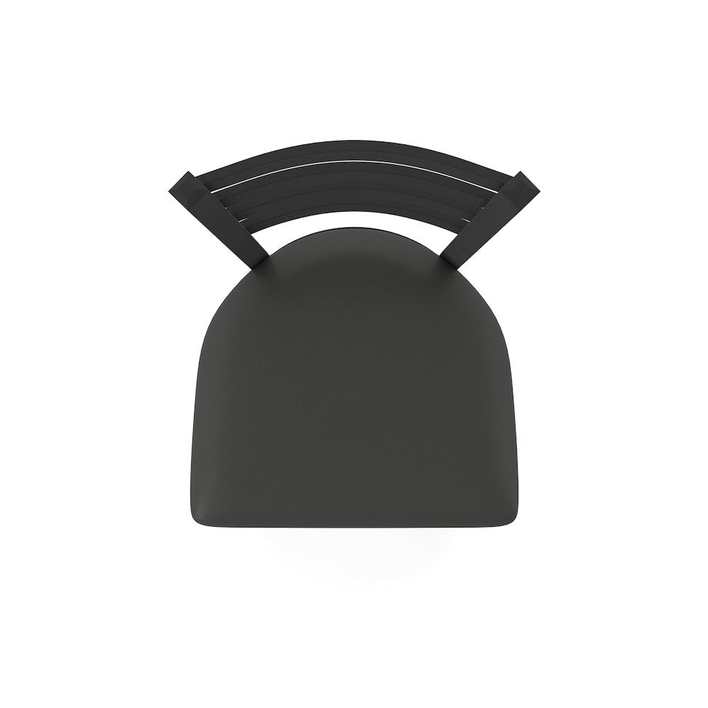 400 Jackie 18" Chair with Black Wrinkle Finish and Canter Iron Seat
