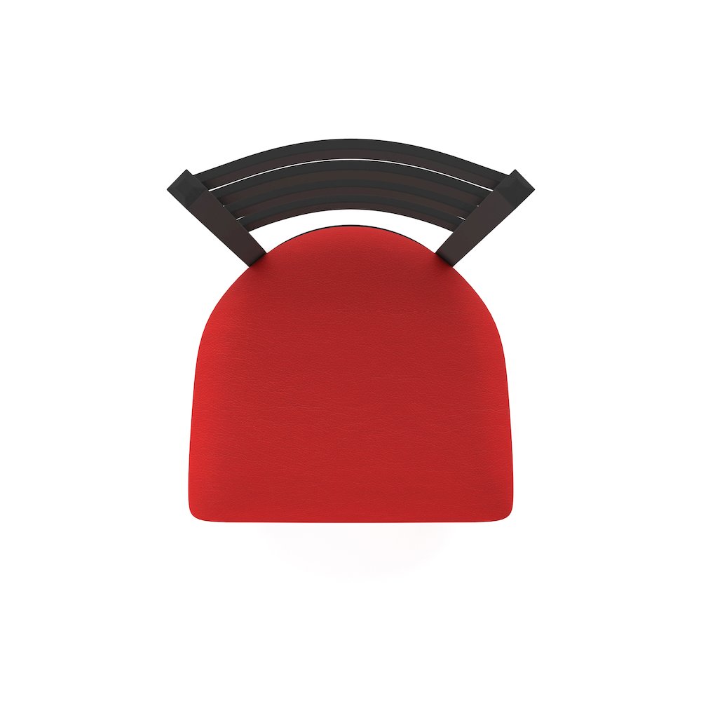 400 Jackie 18" Chair with Black Wrinkle Finish and Canter Red Seat