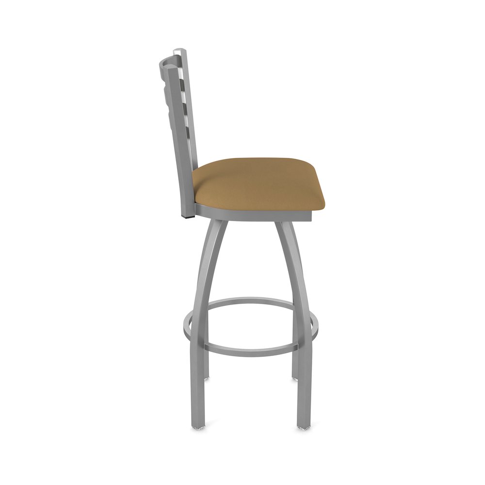 410 Jackie Stainless Steel 25" Swivel Counter Stool with Canter Saddle Seat