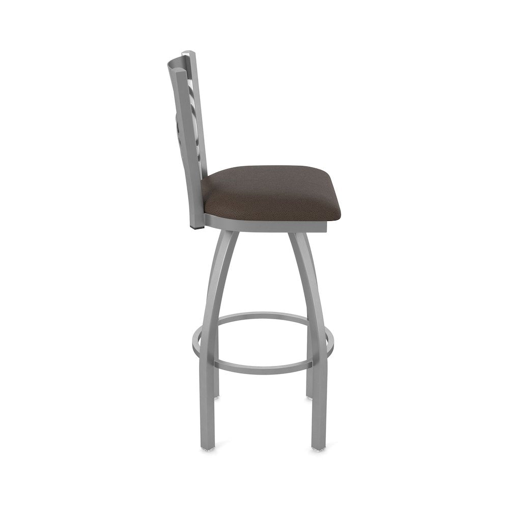 820 Catalina Stainless Steel 25" Swivel Counter Stool with Rein Coffee Seat
