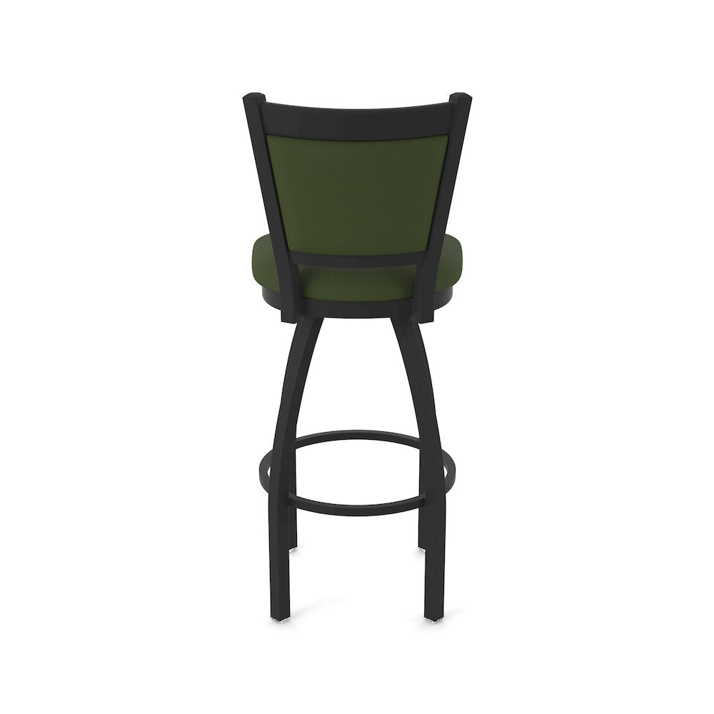 Swivel Counter Stool with Black Wrinkle Finish and Canter Pine Seat and Back