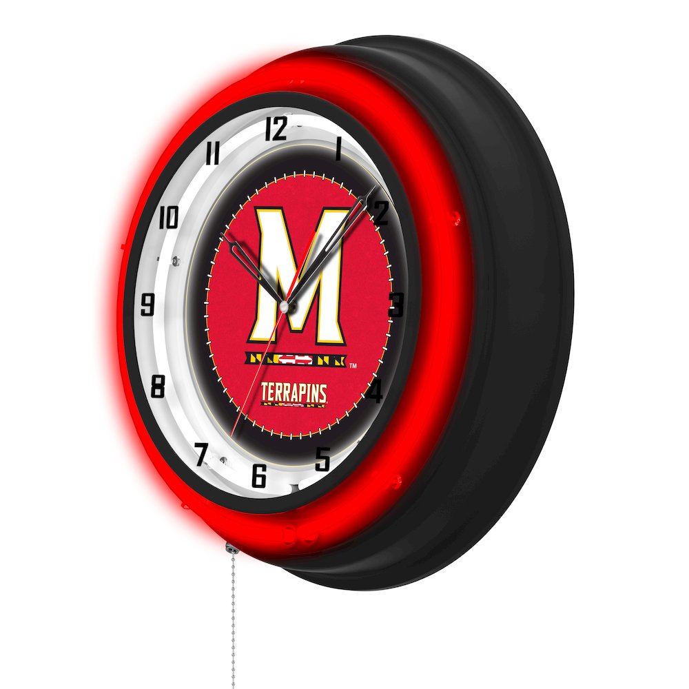 University of Maryland 19" Double Neon Wall Clock